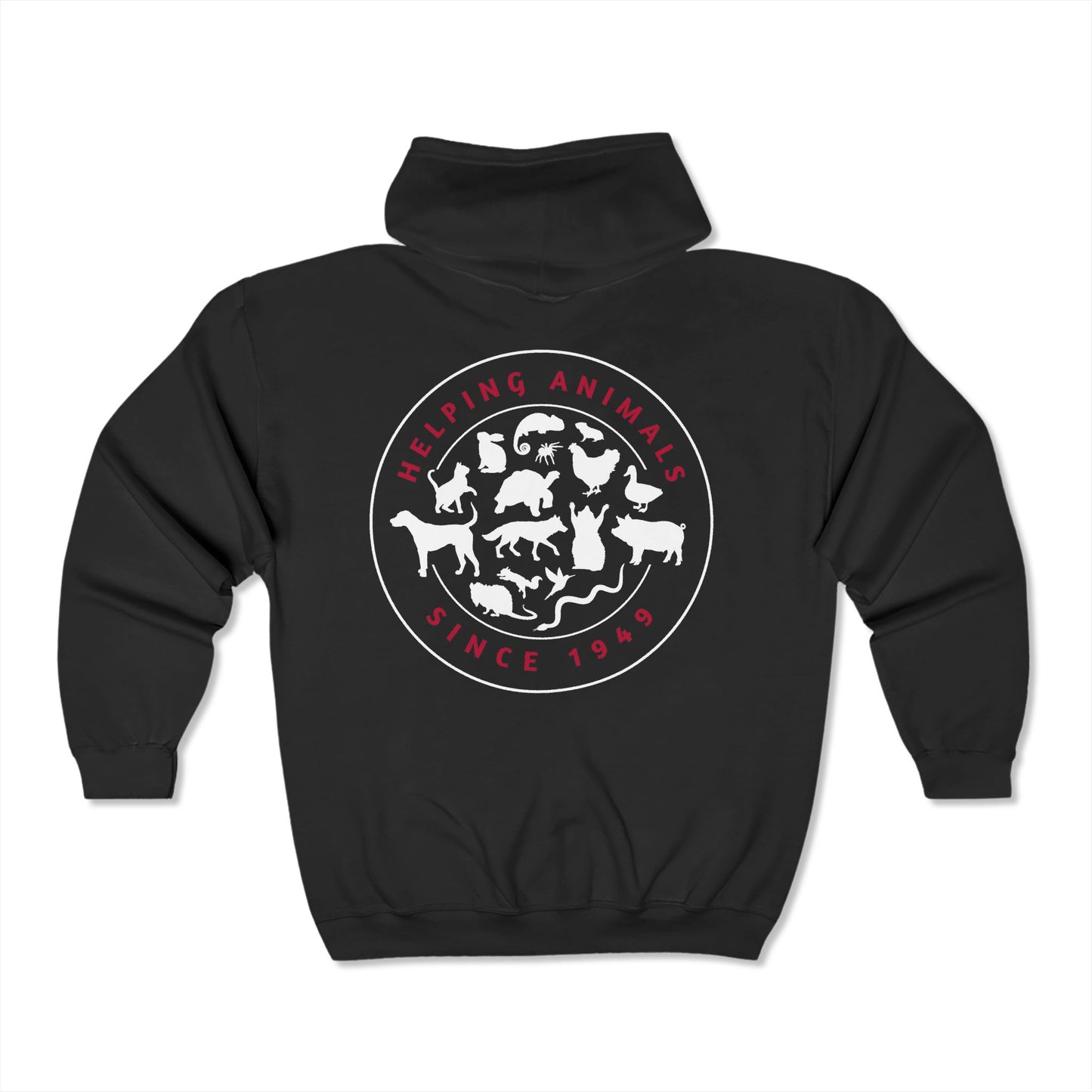 Helping Animals - Full Zip Hooded Sweatshirt