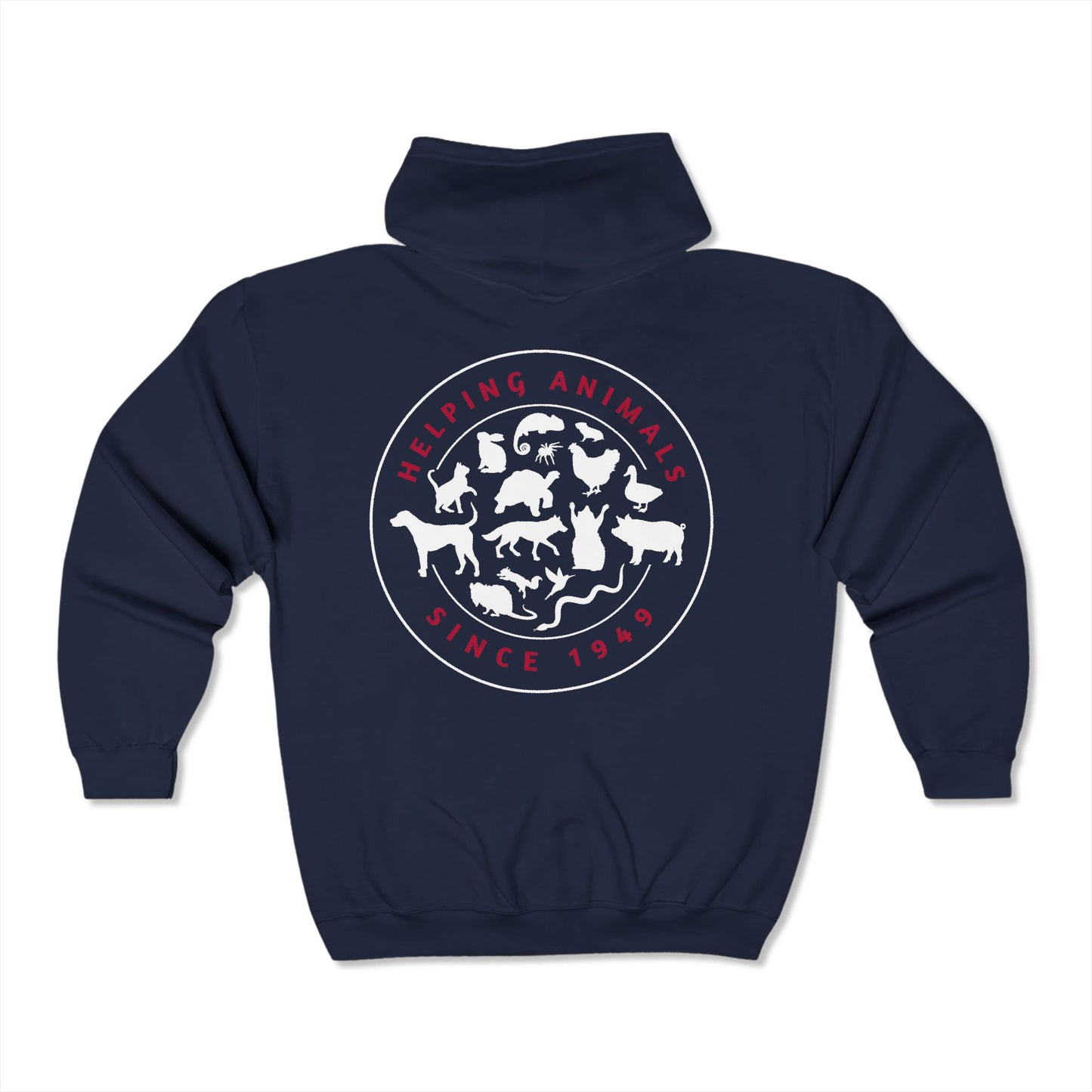 Helping Animals - Full Zip Hooded Sweatshirt