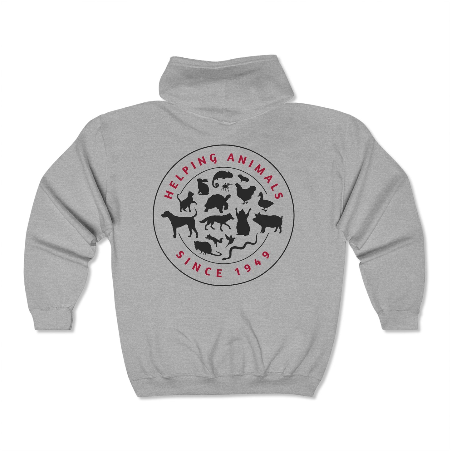 Helping Animals - Full Zip Hooded Sweatshirt