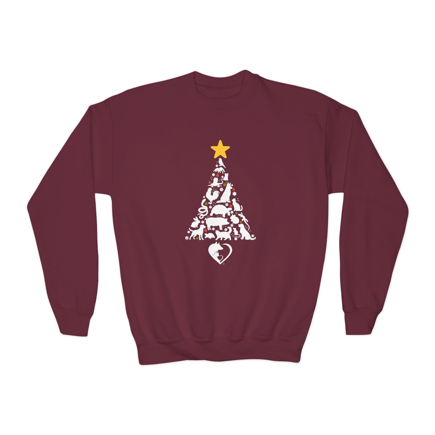 Christmas Pet Tree - Youth Crewneck Sweatshirt
