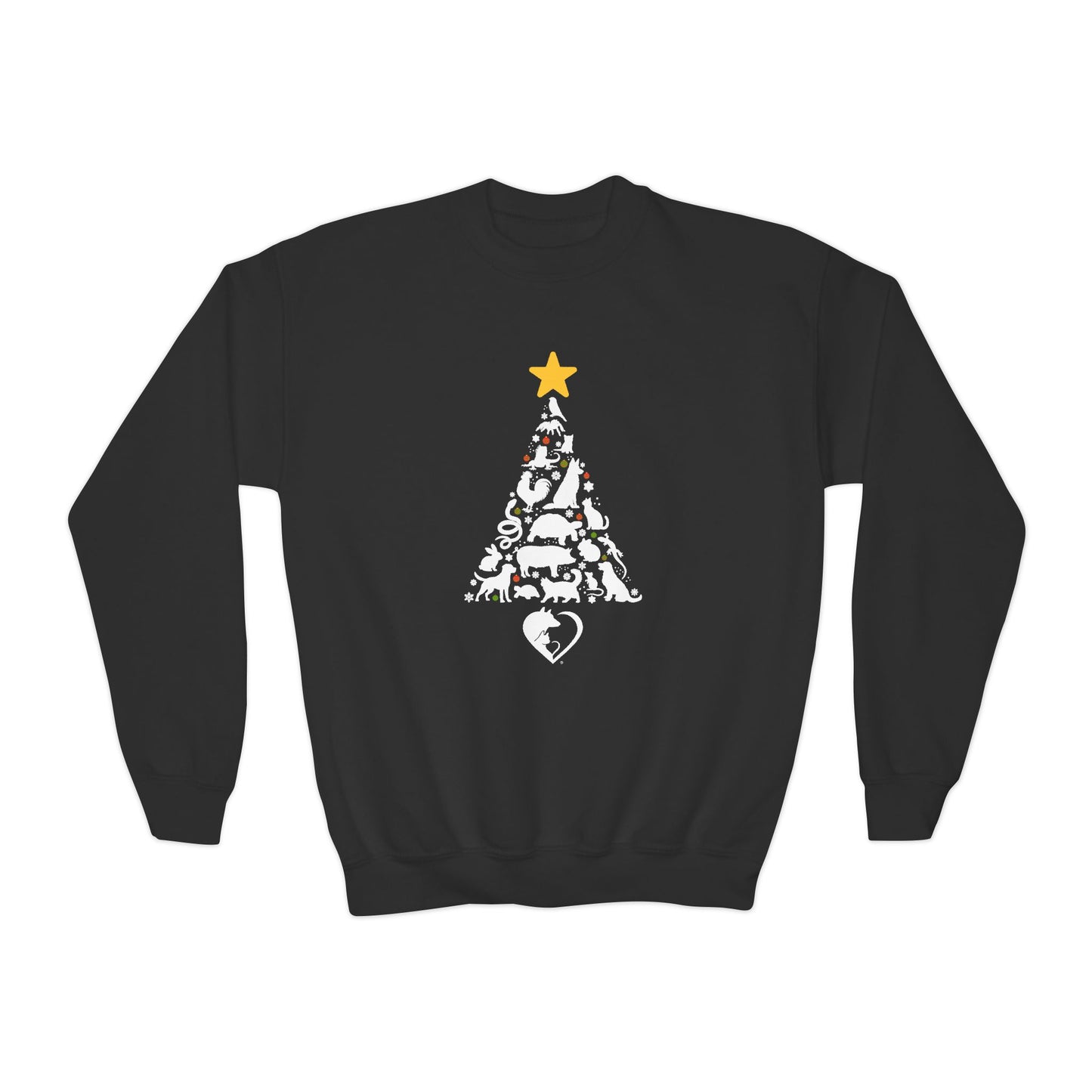 Christmas Pet Tree - Youth Crewneck Sweatshirt